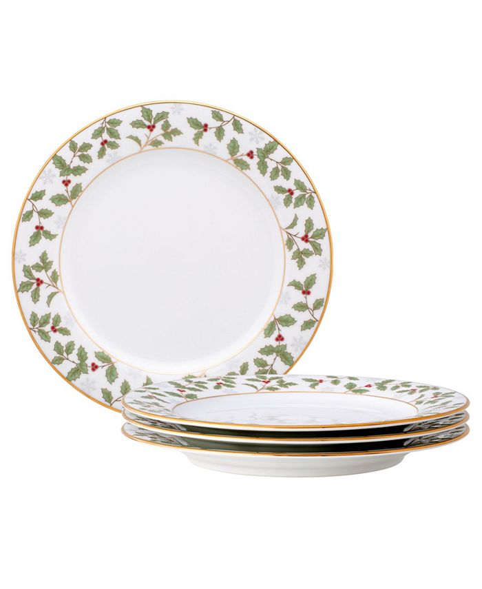 Holly Berry 8.25 Salad Plate, Set Of 4 Noritake Holly Berry 8.25 Salad Plate, Set Of 4 -VilleroyBoch shop