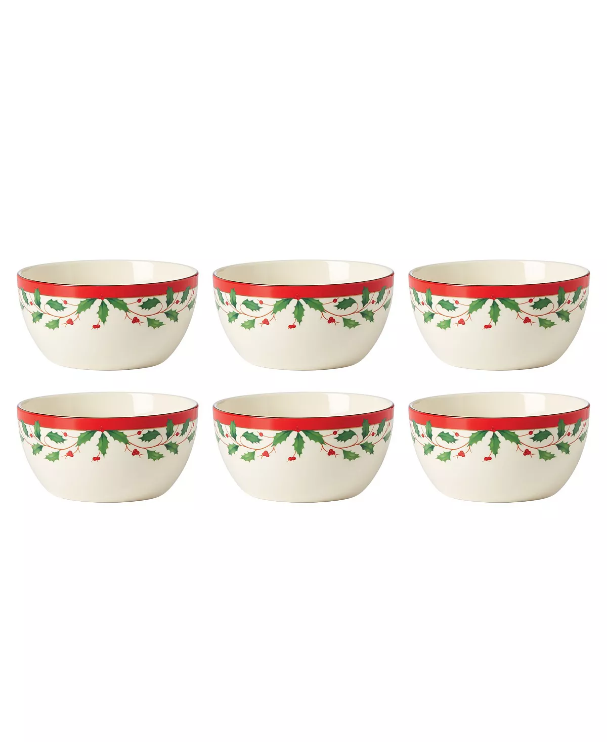 Lenox Holiday Dessert Bowl, Set Of 6