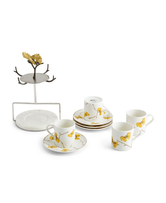 Butterfly Ginkgo 9 Piece Demitasse Cups And Stand Set Michael Aram Butterfly Ginkgo 9 Piece Demitasse Cups And Stand Set -VilleroyBoch shop