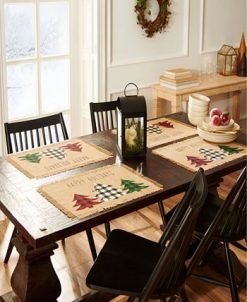 Elrene Farmhouse Living Holiday Plaid Christmas Tree Burlap Placemat, Set Of 4 8 Elrene Farmhouse Living Holiday Plaid Christmas Tree Burlap Placemat, Set Of 4 -VilleroyBoch shop 20037281 fpx