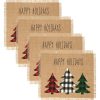 Elrene Farmhouse Living Holiday Plaid Christmas Tree Burlap Placemat, Set Of 4 -VilleroyBoch shop 20037283 fpx