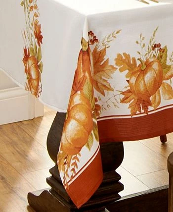Elrene Autumn Pumpkin Grove Fall Rectangle Tablecloth - Image 2