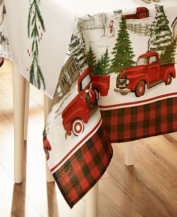 Vintage Christmas Tree Farm Holiday Rectangle Tablecloth 60 X 144 Elrene Vintage Christmas Tree Farm Holiday Rectangle Tablecloth 60 X 144 -VilleroyBoch shop