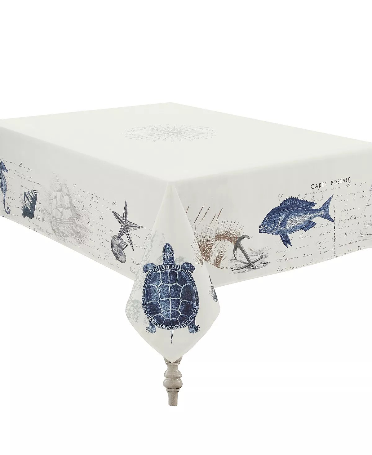 Laural Home Seaside Postcard Tablecloth, 144 X 70 - Image 3