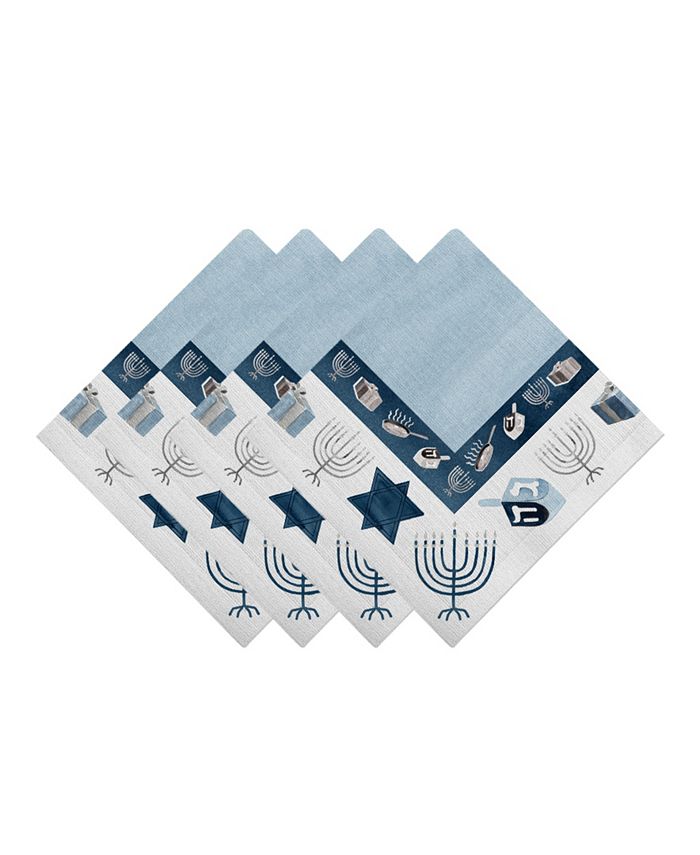 ppy Hanukkah Napkin Set, 20 X 20 Laural Home Ppy Hanukkah Napkin Set, 20 X 20 -VilleroyBoch shop