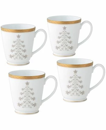 Noritake Charlotta Holiday Tree Mugs, Set Of 4 - Image 3
