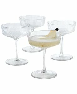Hotel Collection Fluted Coupe Glasses, Set Of 4, Created For Macys