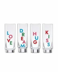 Kate Spade New York Celebrate Shot Glass Set, 4 Piece