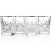Godinger Dublin Platinum Double Old Fashioned Glasses, Set Of 4