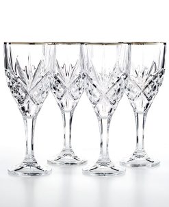 Godinger Dublin Platinum Goblets, Set Of 4