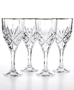 Godinger Dublin Platinum Goblets, Set Of 4
