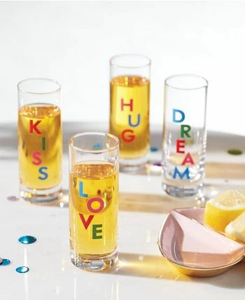 Kate Spade New York Celebrate Shot Glass Set, 4 Piece - Image 3