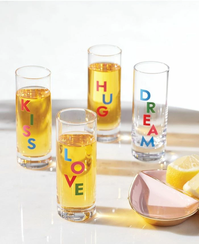 Kate Spade New York Celebrate Shot Glass Set, 4 Piece - Image 4