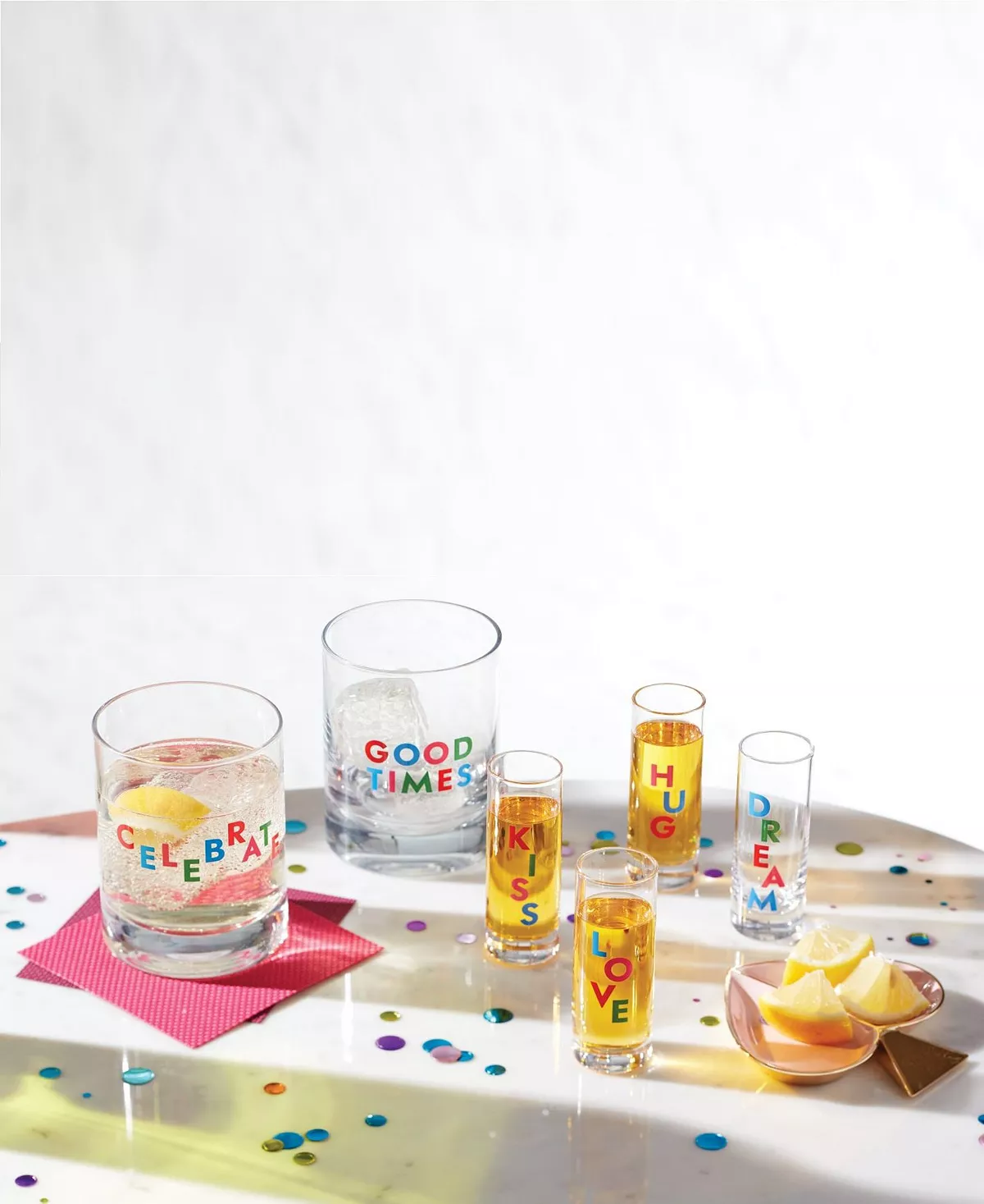 Kate Spade New York Celebrate Shot Glass Set, 4 Piece - Image 6