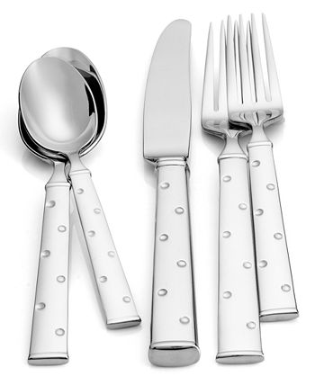 Kate Spade New York Larabee Dot 20 Piece Flatware Set, Service For 4 4 Kate Spade New York Larabee Dot 20 Piece Flatware Set, Service For 4 - Image 2