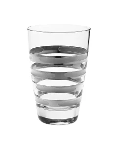 Classic Touch 6 Tumblers With Brick Design, Set Of 6