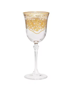 Classic Touch 9.5 Oz Water Glasses With Artwork, Set Of 6