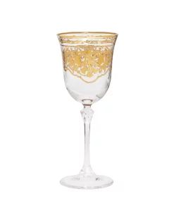 Classic Touch 8.5 Oz Wine Glasses With Artwork, Set Of 6