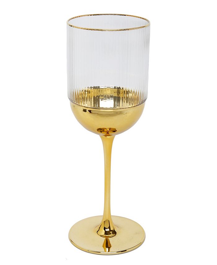 Classic Touch 12.92 Oz Water Glasses With Colored Dipped Bottom, Set Of 6 3 Classic Touch 12.92 Oz Water Glasses With Colored Dipped Bottom, Set Of 6