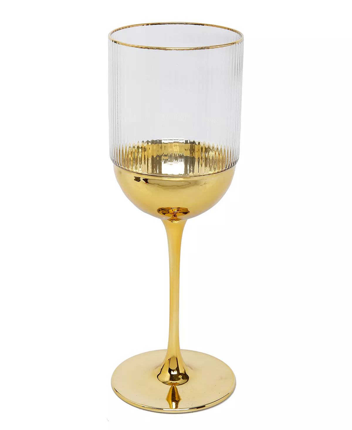 Classic Touch 12.92 Oz Water Glasses With Colored Dipped Bottom, Set Of 6