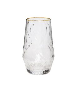 Classic Touch 19.21 Oz Tumblers With Colored Rim, Set Of 6