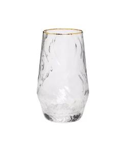 Classic Touch 19.21 Oz Tumblers With Colored Rim, Set Of 6