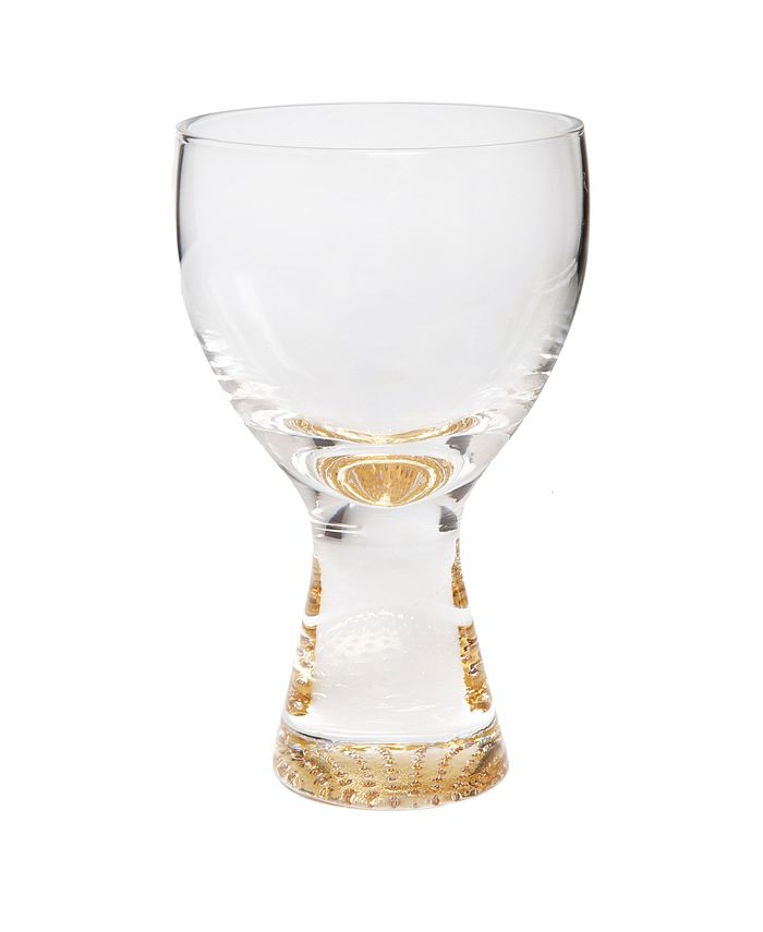 10.92 Oz Water Glasses With Colored Reflection Base, Set Of 6 Classic Touch 10.92 Oz Water Glasses With Colored Reflection Base, Set Of 6 -VilleroyBoch shop