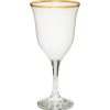 Classic Touch 12 Oz Water Glasses With Stem And Colored Rim, Set Of 6 -VilleroyBoch shop 21125062 fpx