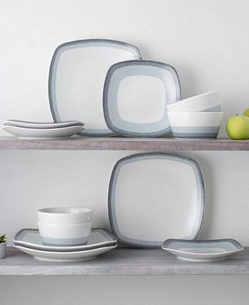 Noritake Colorscapes Layers 12 Piece Square Dinnerware Set - Image 3