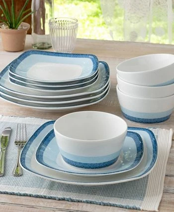 Noritake Colorscapes Layers 12 Piece Square Dinnerware Set - Image 7