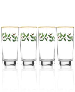 Lenox Holiday 4-piece Highball Glass Set
