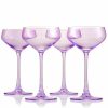 Godinger Sheer Purple Coupes, Set Of 4