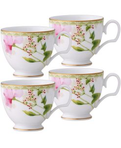 Noritake Poppy Place 8 Oz Cups, Set Of 4