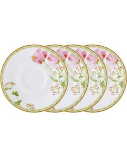 Noritake Poppy Place 6 Saucers, Set Of 4