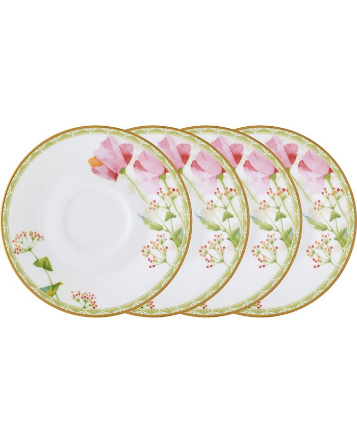 Poppy Place 6 Saucers, Set Of 4 Noritake Poppy Place 6 Saucers, Set Of 4 -VilleroyBoch shop