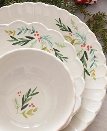 Lenox French Perle Berry Holiday Dinner Plates Set, Set Of 4 - Image 6