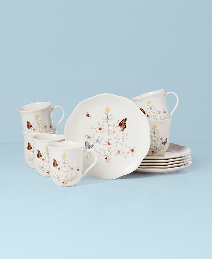 Butterfly Meadow Seasonal Dessert Set, 12 Piece Lenox Butterfly Meadow Seasonal Dessert Set, 12 Piece -VilleroyBoch shop