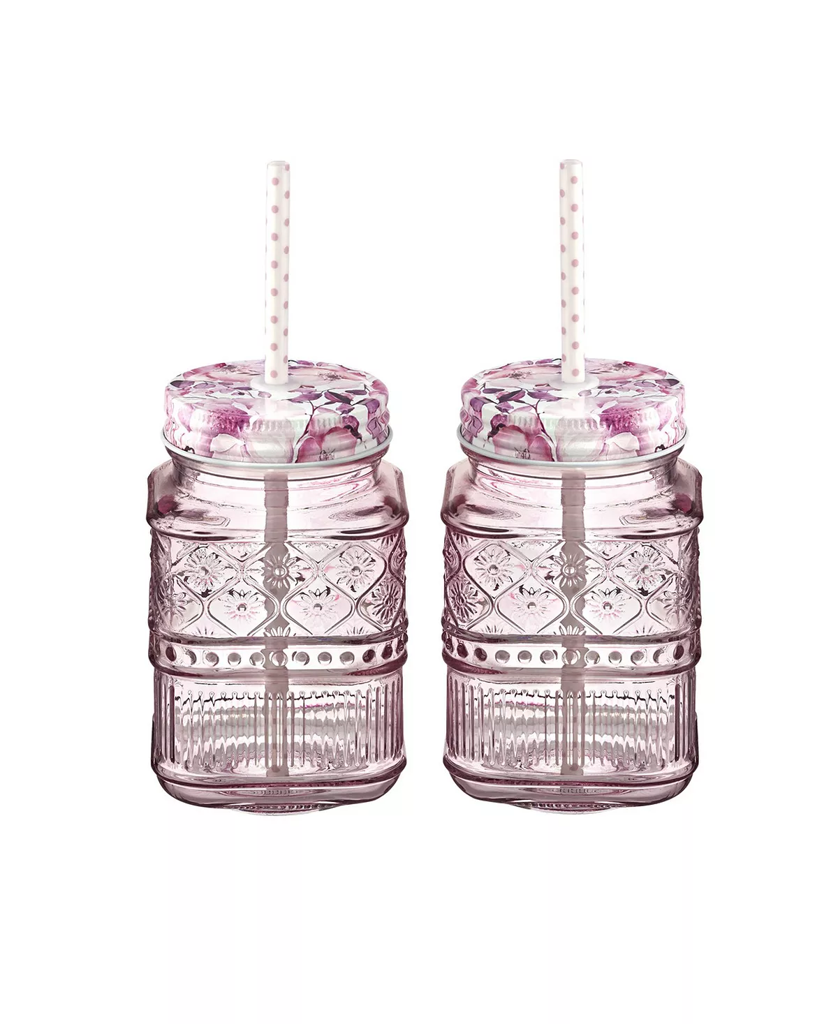 Godinger Claro Set Of 2 Mason Jars 5 Godinger Claro Set Of 2 Mason Jars - Image 3