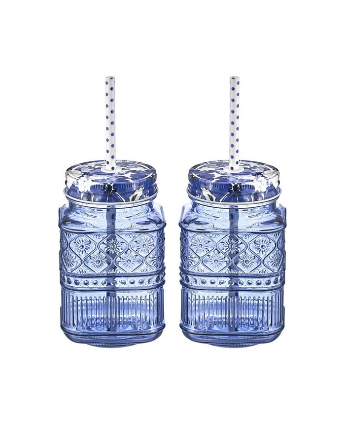 Godinger Claro Set Of 2 Mason Jars 3 Godinger Claro Set Of 2 Mason Jars