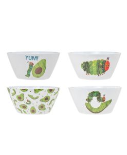 Godinger World Of Eric Carle Children's Avocado Bowls Set, 4 Piece