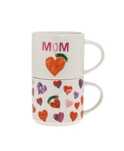 Godinger World Of Eric Carle Mom 16 Oz Stackable Mugs Set, 2 Piece