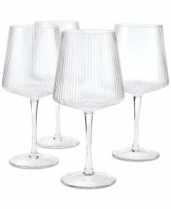 Hotel Collection Ar Fluted Wine Glasses, Set Of 4, Created For Macy's