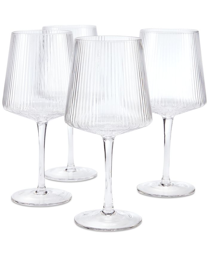 ar Fluted Wine Glasses, Set Of 4, Created For Macy's Hotel Collection Ar Fluted Wine Glasses, Set Of 4, Created For Macy's -VilleroyBoch shop