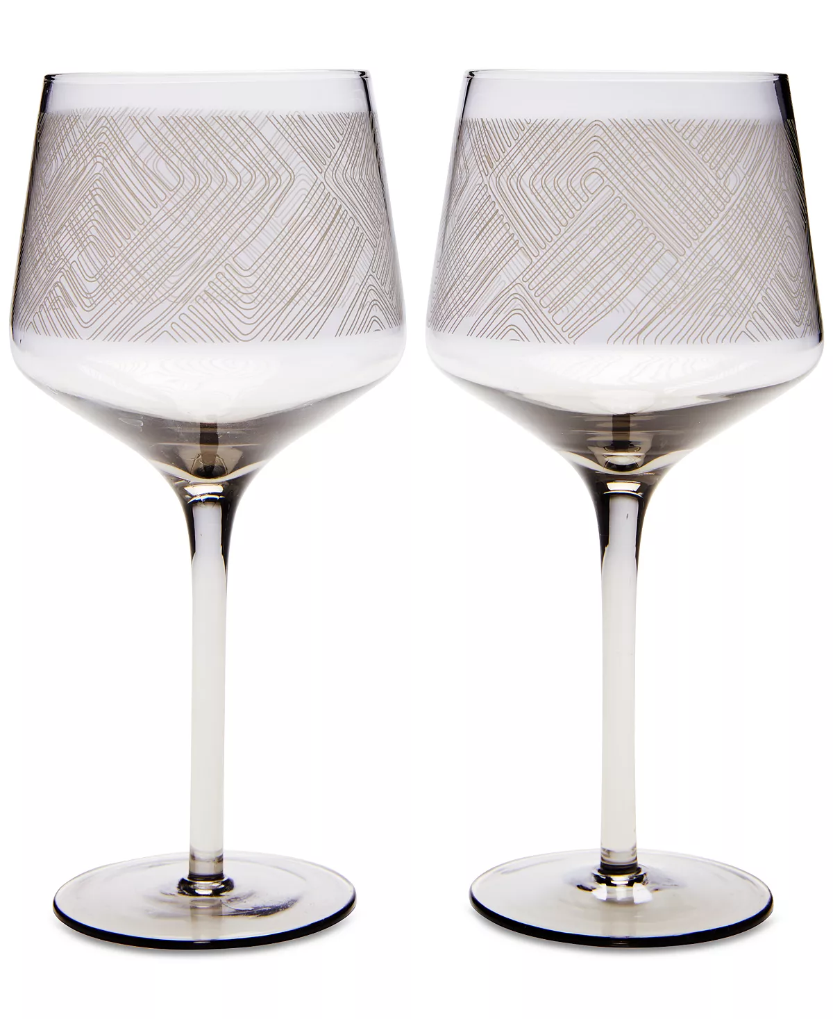Wine Glasses With Decals, Set Of 2, Created For Macy's Hotel Collection Wine Glasses With Decals, Set Of 2, Created For Macy's -VilleroyBoch shop
