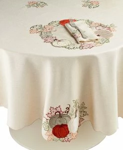 Elrene Pumpkin Foliage Table Linen Collection