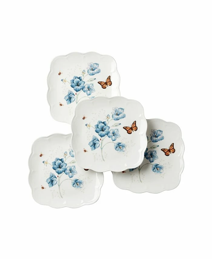 Lenox Butterfly Meadow Square Dinner Plate Set, Set Of 4