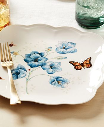 Lenox Butterfly Meadow Square Dinner Plate Set, Set Of 4 4 Lenox Butterfly Meadow Square Dinner Plate Set, Set Of 4 - Image 2