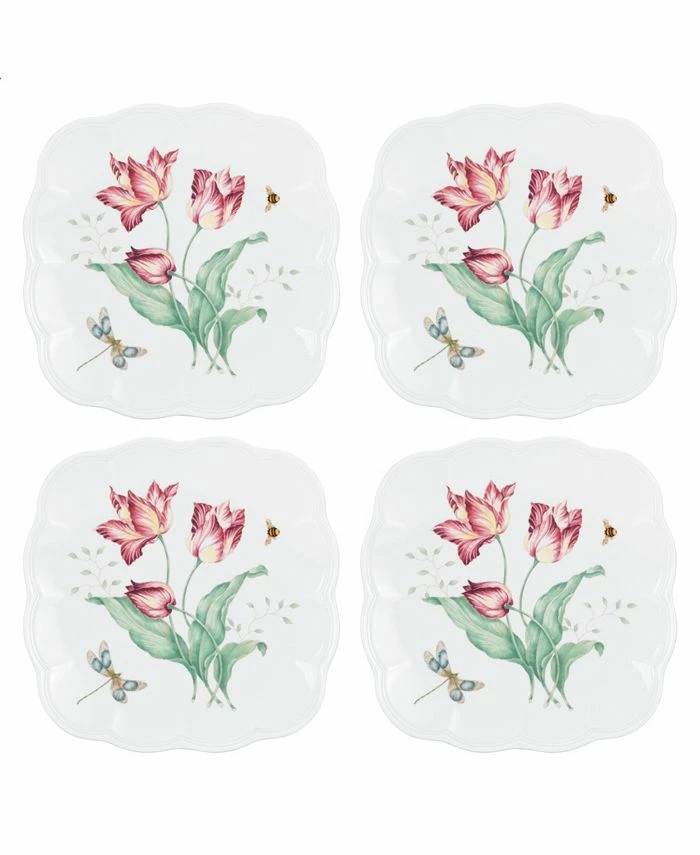 Lenox Butterfly Meadow Square Accent Plate Set, Set Of 4