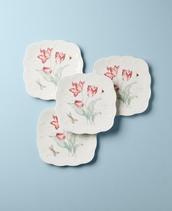 Butterfly Meadow Square Accent Plate Set, Set Of 4 Lenox Butterfly Meadow Square Accent Plate Set, Set Of 4 -VilleroyBoch shop