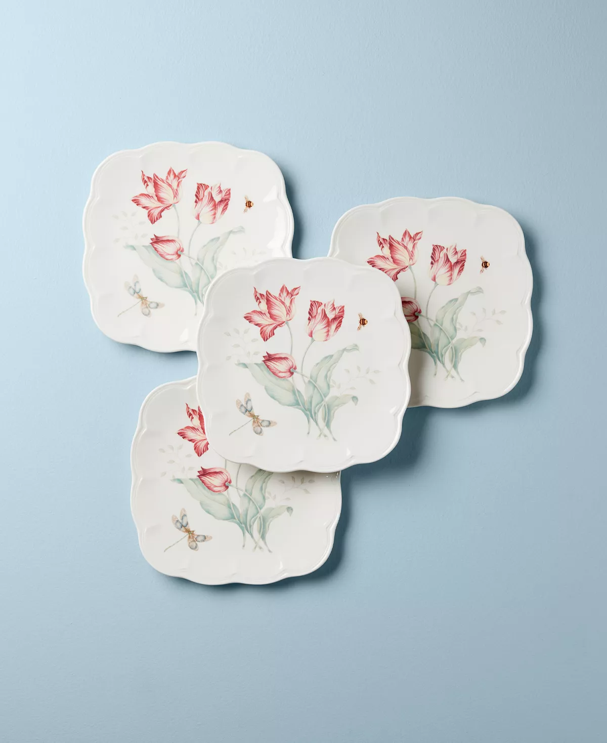 Lenox Butterfly Meadow Square Accent Plate Set, Set Of 4 - Image 3